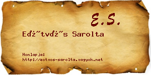 Eötvös Sarolta névjegykártya