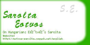 sarolta eotvos business card